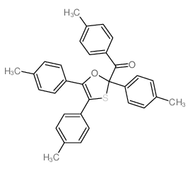 (4-methylphenyl)-[2,4,5-tris(4-methylphenyl)-1,3-oxathiol-2-yl]methanone Structure