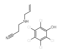 2,3,4,5,6-pentachlorophenol; 3-(prop-2-enylamino)propanenitrile结构式