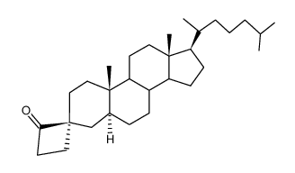 (3S)-Spiro[cholestane-3,1'-cyclobutan]-2'-one结构式