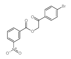 [2-(4-bromophenyl)-2-oxo-ethyl] 3-nitrobenzoate Structure