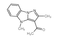 1-(2,4-二甲基-4H-吡唑并[1,5-a]苯并咪唑-3-基)乙酮结构式