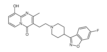 3-[2-[4-(6-fluoro-1,2-benzisoxazol-3-yl)piperidin-1-yl]ethyl]-9-hydroxy-2-methyl-4H-pyrido-[1,2-a]pyrimidin-4-one Structure