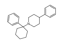 4-phenyl-1-(1-phenylcyclohexyl)piperidine结构式
