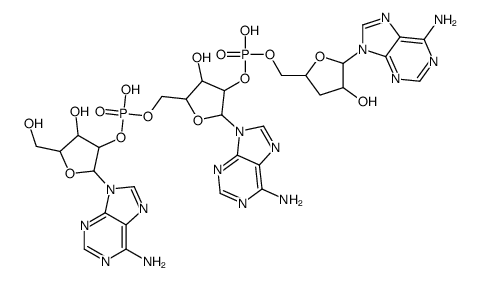 [2-(6-aminopurin-9-yl)-5-[[[2-(6-aminopurin-9-yl)-4-hydroxy-5-(hydroxymethyl)oxolan-3-yl]oxy-hydroxyphosphoryl]oxymethyl]-4-hydroxyoxolan-3-yl] [5-(6-aminopurin-9-yl)-4-hydroxyoxolan-2-yl]methyl hydrogen phosphate Structure