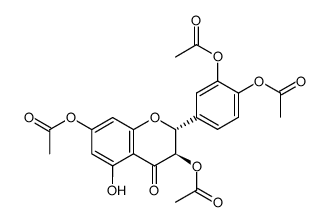 (+-)-3t,7-diacetoxy-2r-(3,4-diacetoxy-phenyl)-5-hydroxy-chroman-4-one Structure