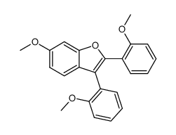 6-Methoxy-2,3-bis(o-methoxyphenyl)benzofuran Structure