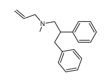 N-allyl-N-methyl-2,3-diphenylpropylamine结构式