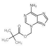 Propanoic acid, 2,2-dimethyl-,(6-amino-3H-purin-3-yl)methyl ester Structure