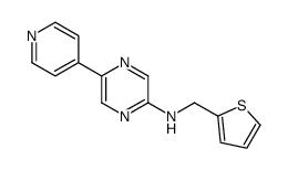 5-pyridin-4-yl-N-(thiophen-2-ylmethyl)pyrazin-2-amine Structure