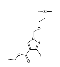ethyl 3-iodo-1-((2-(trimethylsilyl)-ethoxy)methyl)-1H-pyrazole-4-carboxylate Structure