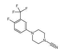 4-[4-fluoro-3-(trifluoromethyl)phenyl]piperazine-1-carbonitrile Structure