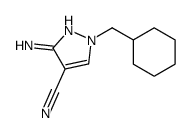 3-amino-1-(cyclohexylmethyl)pyrazole-4-carbonitrile结构式