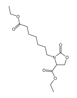 ethyl 7-(4-ethoxycarbonyl-2-oxo-3-oxazolidine)heptanoate结构式