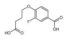 4-(3-carboxypropoxy)-3-fluorobenzoic acid结构式