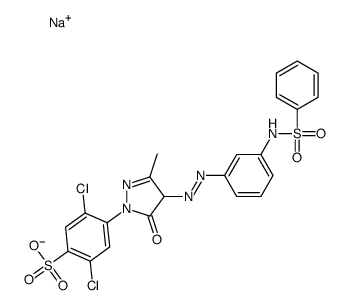 sodium 2,5-dichloro-4-[4,5-dihydro-3-methyl-5-oxo-4-[[3-[(phenylsulphonyl)amino]phenyl]azo]-1H-pyrazol-1-yl]benzenesulphonate picture