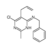 N-benzyl-6-chloro-2-methyl-5-prop-2-enylpyrimidin-4-amine Structure