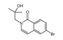6-bromo-2-(2-hydroxy-2-methylpropyl)isoquinolin-1-one结构式