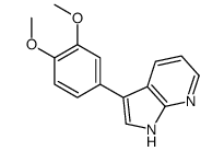 3-(3,4-二甲氧基-苯基)-1H-吡咯并[2,3-b]吡啶结构式