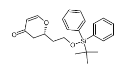 (+)-(2R)-2-[2-(tert-butyldiphenylsiloxy)ethyl]-2H-pyran-4(3H)-one结构式