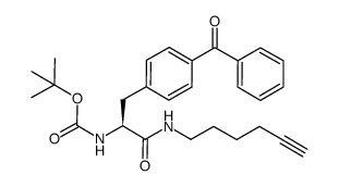 N1-Boc-Bpa-N2-hexyneamide Structure