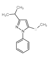 3-ISOPROPYL-5-METHYLTHIO-1-PHENYL-1H-PYRAZOLE结构式