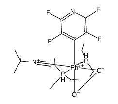trans-[Rh(O2)(4-C5F4N)(CNtBu)(PEt3)2] Structure