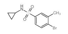 4-Bromo-N-cyclopropyl-3-methylbenzenesulfonamide structure