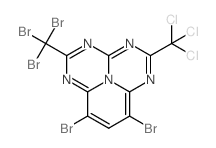 7,9-dibromo-2-tribromomethyl-5-trichloromethyl-1,3,4,6,9b-pentaazaphenalene Structure