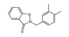 2-[(3,4-dimethylphenyl)methyl]-1,2-benzothiazole-3-thione结构式