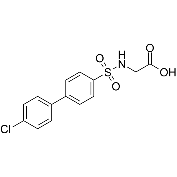((4'-氯-(1,1'-联苯)-4-基)磺酰基)甘氨酸结构式