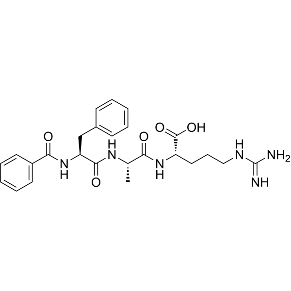 Benzoyl-Phe-Ala-Arg结构式