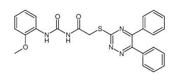 1-[2-(5,6-Diphenyl-[1,2,4]triazin-3-ylsulfanyl)-acetyl]-3-(2-methoxy-phenyl)-urea结构式