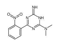 2-N,2-N-dimethyl-6-(2-nitrophenyl)-1,3,5-triazine-2,4-diamine结构式