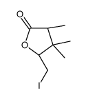 (3S,5R)-5-(iodomethyl)-3,4,4-trimethyloxolan-2-one结构式