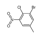 1-bromo-2-chloro-5-methyl-3-nitrobenzene结构式