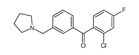 2-CHLORO-4-FLUORO-3'-PYRROLIDINOMETHYL BENZOPHENONE结构式