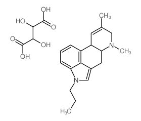 Ergoline, 8,9-didehydro-6,8-dimethyl-1-propyl-, [R- (R*,R*)]-, 2, 3-dihydroxybutanedioate (1:1) Structure