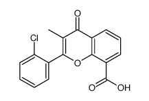 2-(2-chlorophenyl)-3-methyl-4-oxochromene-8-carboxylic acid Structure