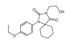 1-(p-Ethoxyphenyl)-3-(2-hydroxyethyl)-1,3-diazaspiro[4.5]decane-2,4-dione结构式