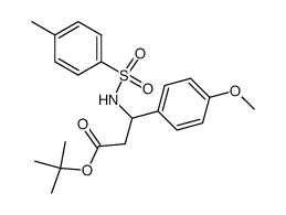 tert-butyl 3-(4-methoxyphenyl)-3-((4-methylphenyl)sulfonamido)propanoate结构式