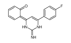 6-[2-amino-4-(4-fluorophenyl)-1H-pyrimidin-6-ylidene]cyclohexa-2,4-dien-1-one结构式