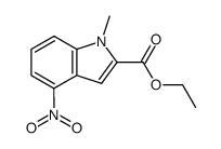 ethyl 1-methyl-4-nitro-2-indolecarboxylate结构式