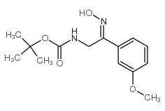 [2-hydroxyimino-2-(3-methoxy-phenyl)-ethyl]-carbamic acid tert-butyl ester Structure