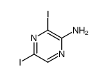 3,5-diiodopyrazin-2-amine结构式