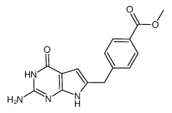 methyl 4-[(2-amino-4-oxo-4,7-dihydro-3H-pyrrolo[2,3-d]pyrimidin-6-yl)methyl]benzoate结构式