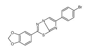 2-(1,3-benzodioxol-5-yl)-6-(4-bromophenyl)imidazo[2,1-b][1,3,4]thiadiazole Structure