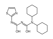 1,1-dicyclohexyl-3-(1,3-thiazol-2-ylcarbamoyl)urea Structure