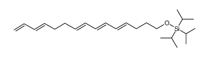 triisopropyl(((4E,6E,8E,12E)-pentadeca-4,6,8,12,14-pentaen-1-yl)oxy)silane结构式