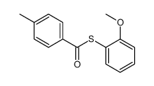 S-(2-methoxyphenyl) 4-methylbenzenecarbothioate结构式