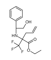 ethyl (2R)-2-[[(1R)-2-hydroxy-1-phenylethyl]amino]-2-(trifluoromethyl)pent-4-enoate结构式